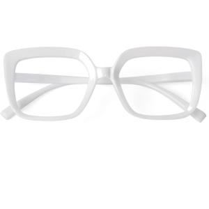 imageEyekepper Reading Glasses for Women 4Pack Large Frame Readers Eyeglasses Oversize 175White