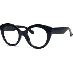 imageEyekepper Round Reading Glasses for Women Large Frame Readers  Grey Tortoise 175Black