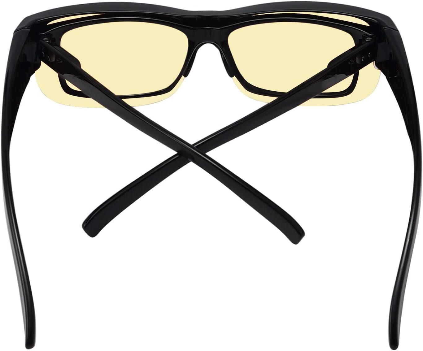 imageEyekepper 100 Blue Light ReductionHuge Fitover AntiBlue Blocking Computer Eyeglasses with Extra Amber Lenses Tortoise1803black30 Blue Light Blocking