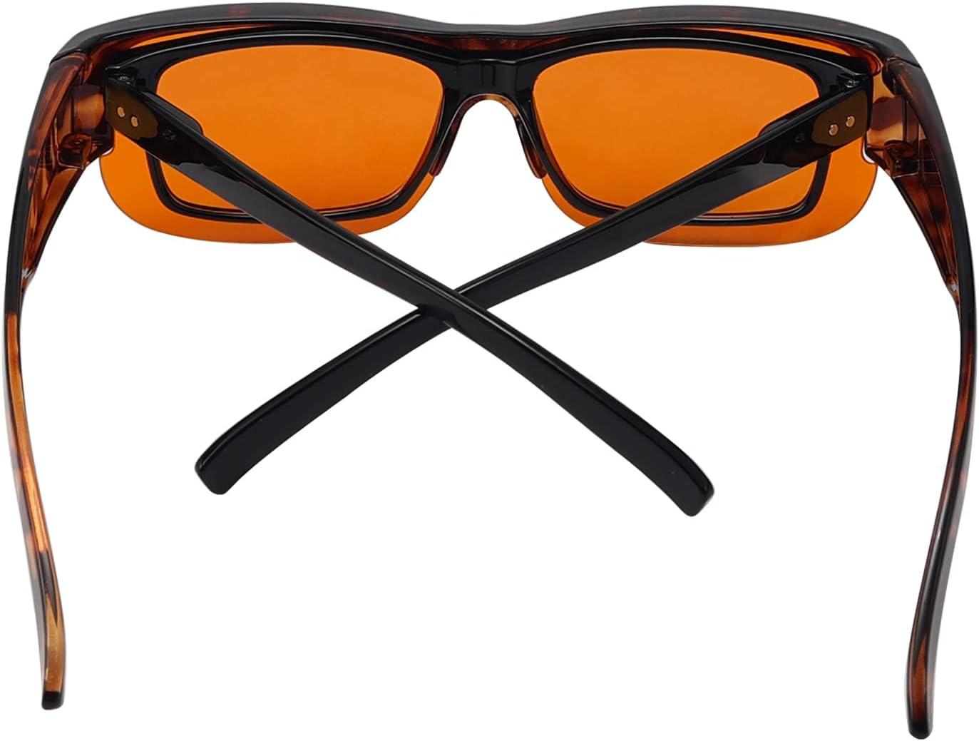 imageEyekepper 100 Blue Light ReductionHuge Fitover AntiBlue Blocking Computer Eyeglasses with Extra Amber Lenses Tortoise1803tortoise100 Blue Light Blocking