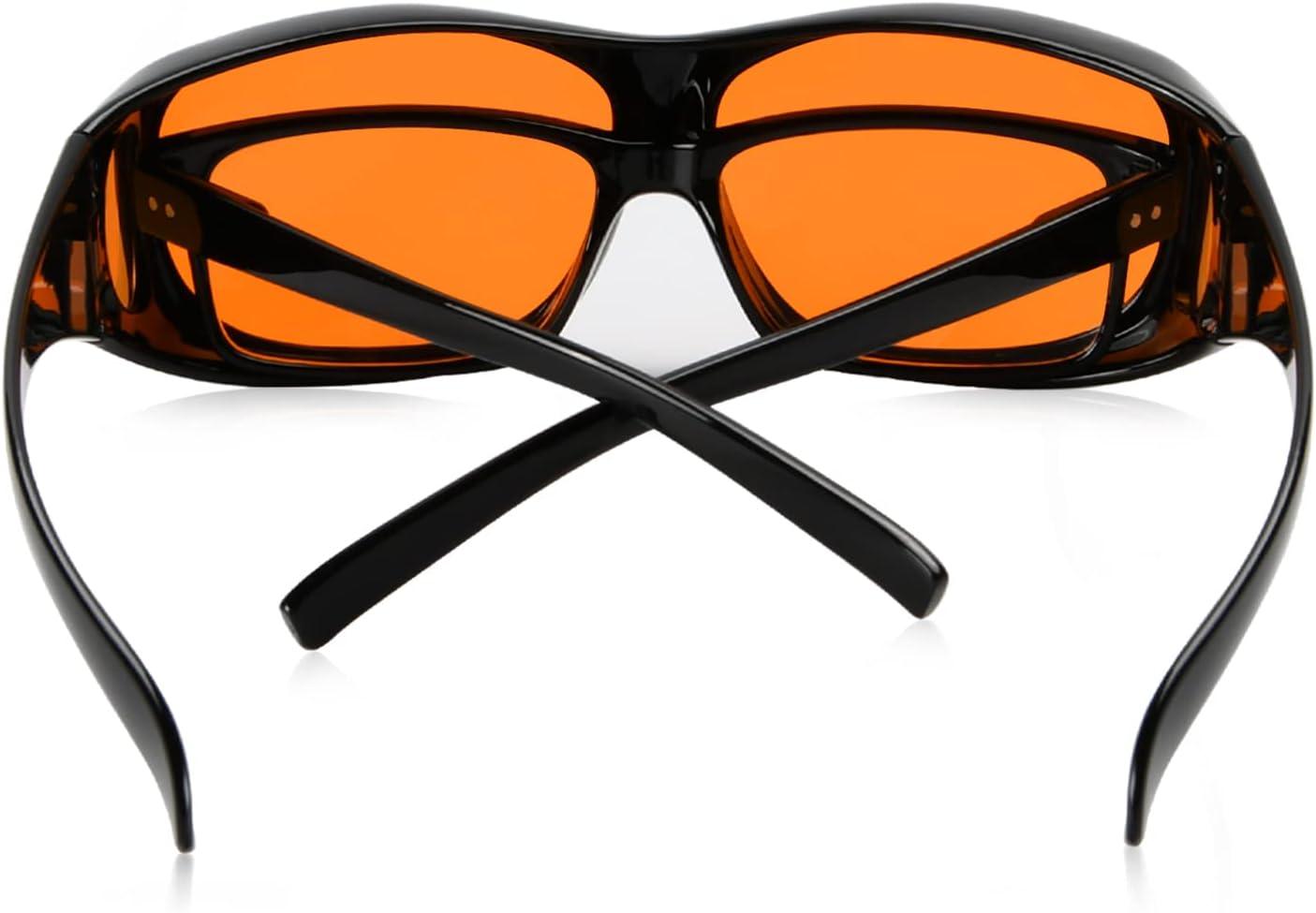 imageEyekepper 100 Blue Light ReductionHuge Fitover AntiBlue Blocking Computer Eyeglasses with Extra Amber Lenses Tortoise1806black100 Blue Light Blocking