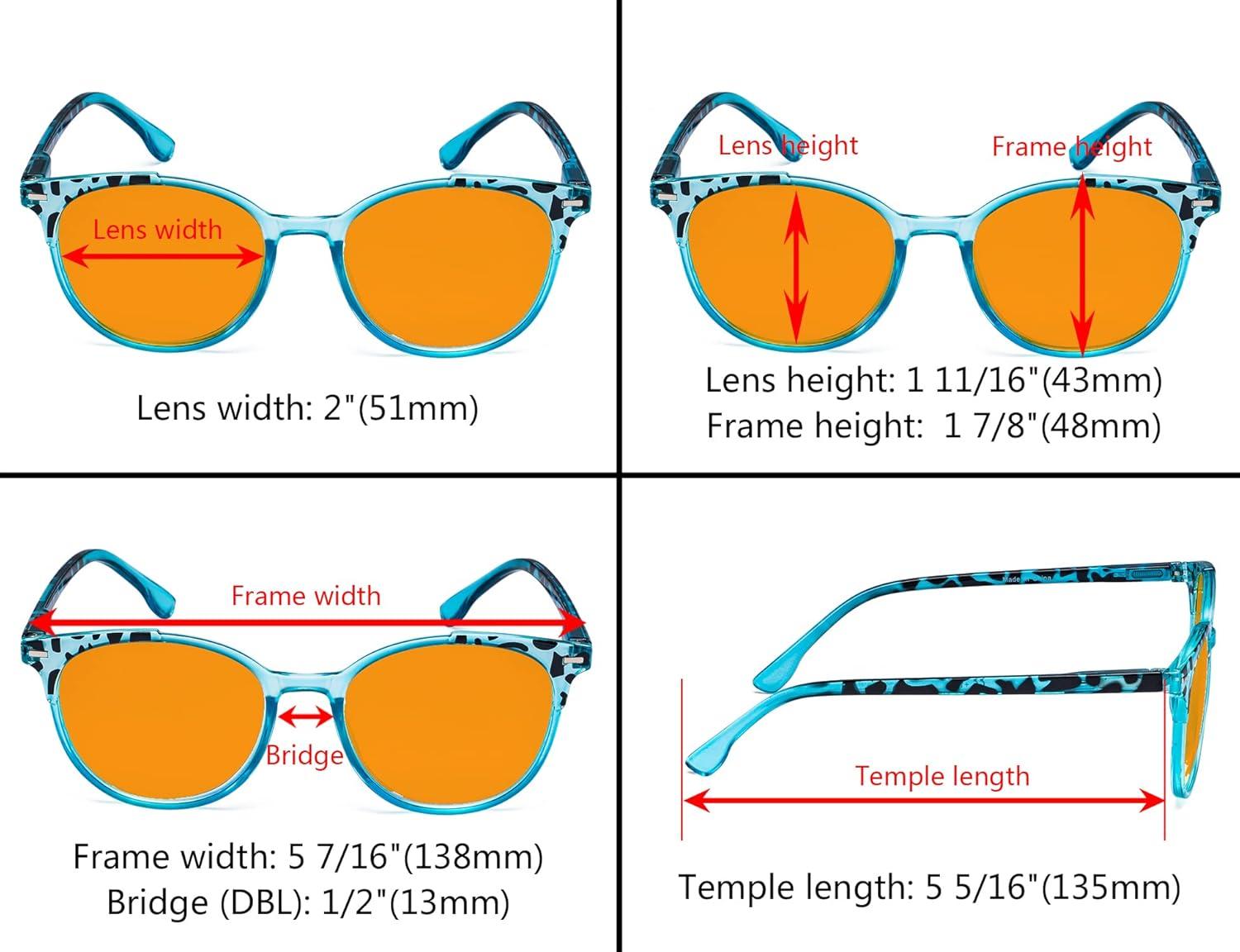 imageEyekepper 4 Pack Ladies Reading Glasses  Oversize Round Stylish Readers for Women Reading 100Blue Light Blockingb984 Pairs