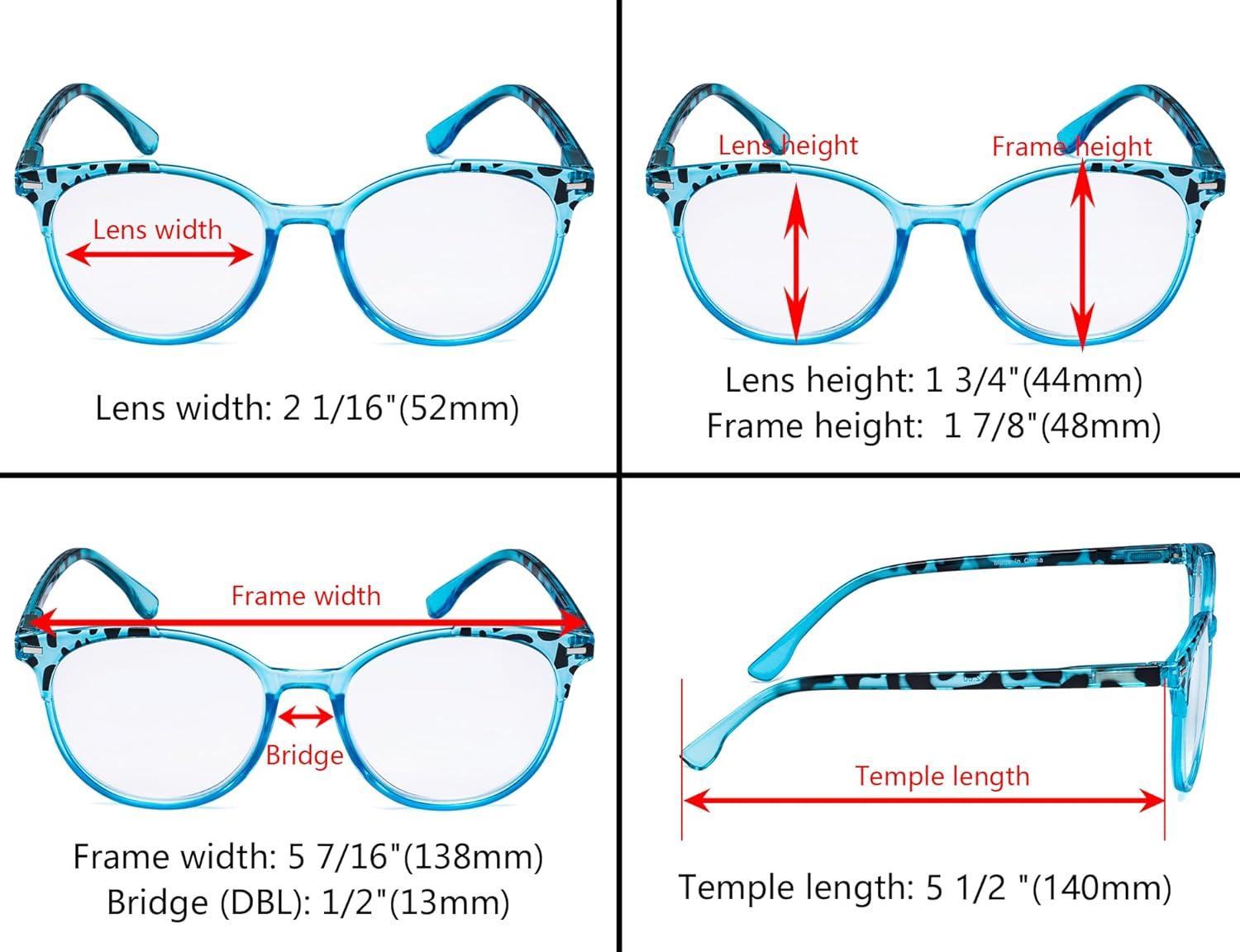 imageEyekepper 4 Pack Ladies Reading Glasses  Oversize Round Stylish Readers for Women Reading 100R9002d4pcsmix