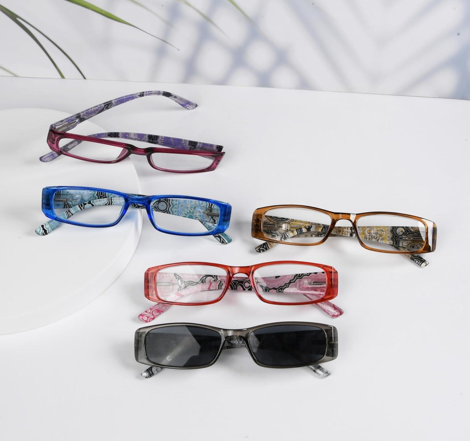 imageEyekepper 4pack Reading Glasses Blue Light Blocking for Women Amber Tinted 15010 Pack Mix  R006a
