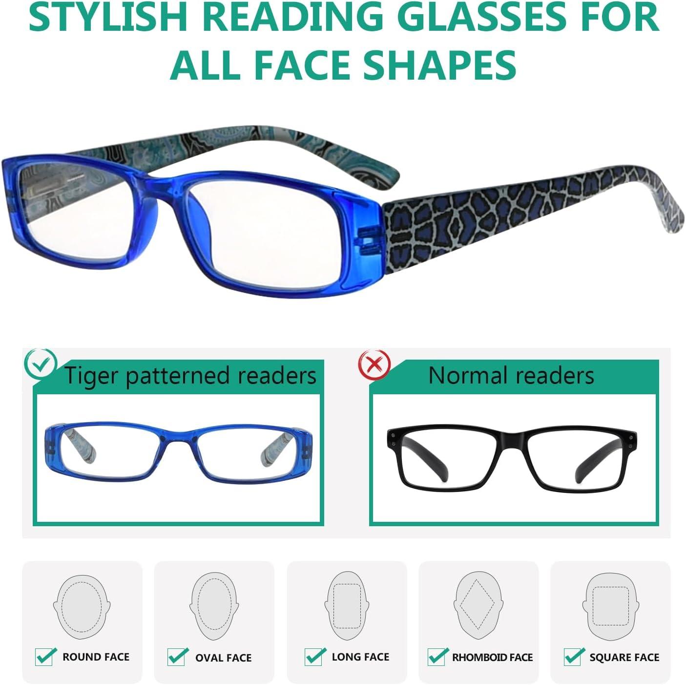 imageEyekepper 4pack Reading Glasses Blue Light Blocking for Women Amber Tinted 15010 Pack Mix  R006a