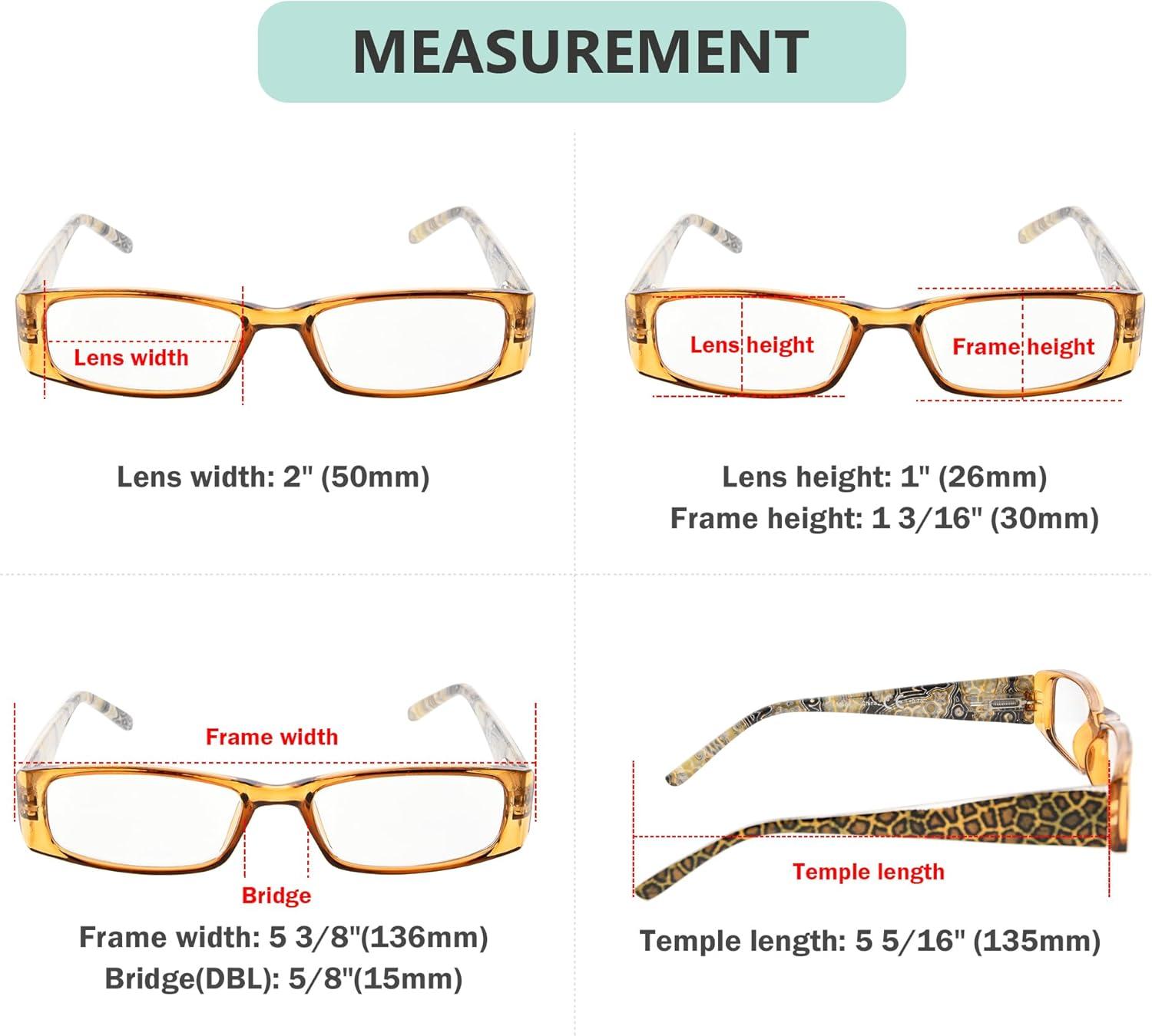 imageEyekepper 4pack Reading Glasses Blue Light Blocking for Women Amber Tinted 15010 Pack Mix  R006a
