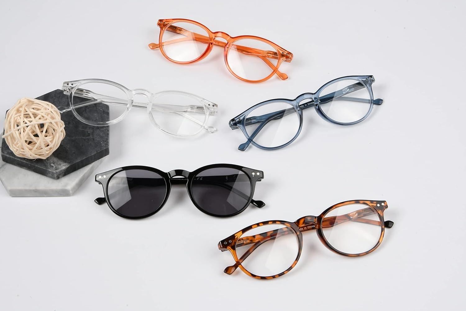 imageEyekepper 4pack Reading Glasses Blue Light Blocking for Women Amber Tinted 15010 Pack Mix  R071