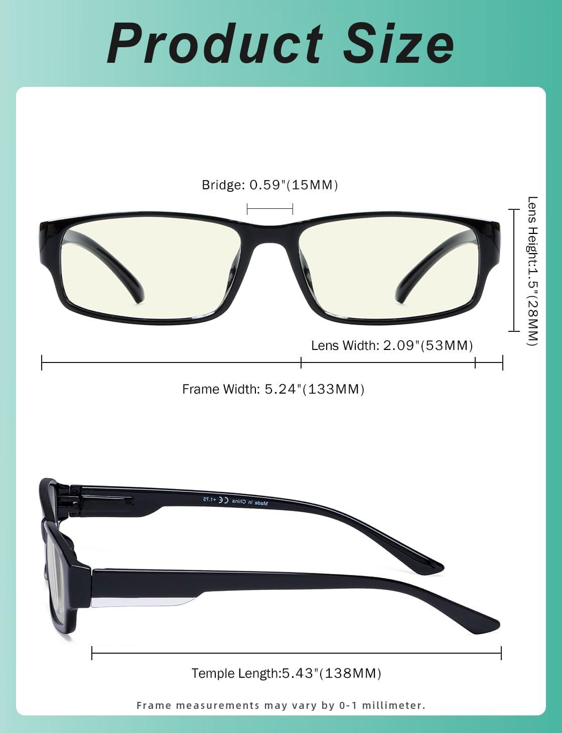 imageEyekepper 4pack Reading Glasses Blue Light Blocking for Women Amber Tinted 150Blue Light Blockingb404 Pairs