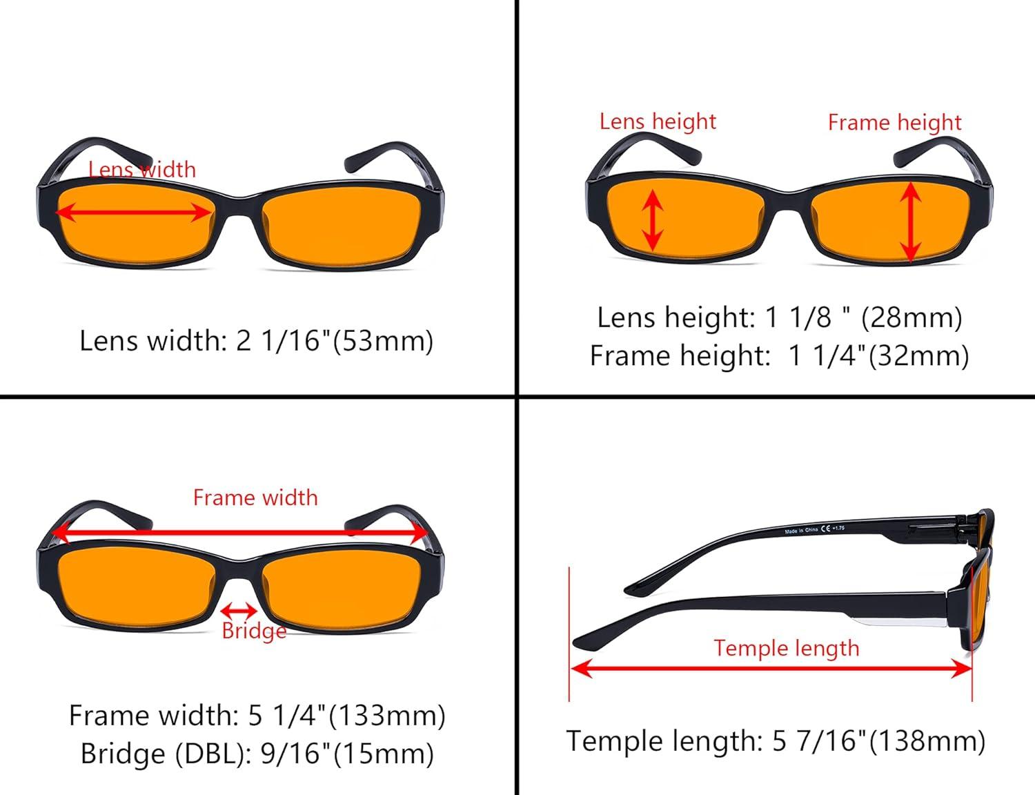 imageEyekepper 4pack Reading Glasses Blue Light Blocking for Women Orange Tinted 150Blue Light Blockingb984 Pairs