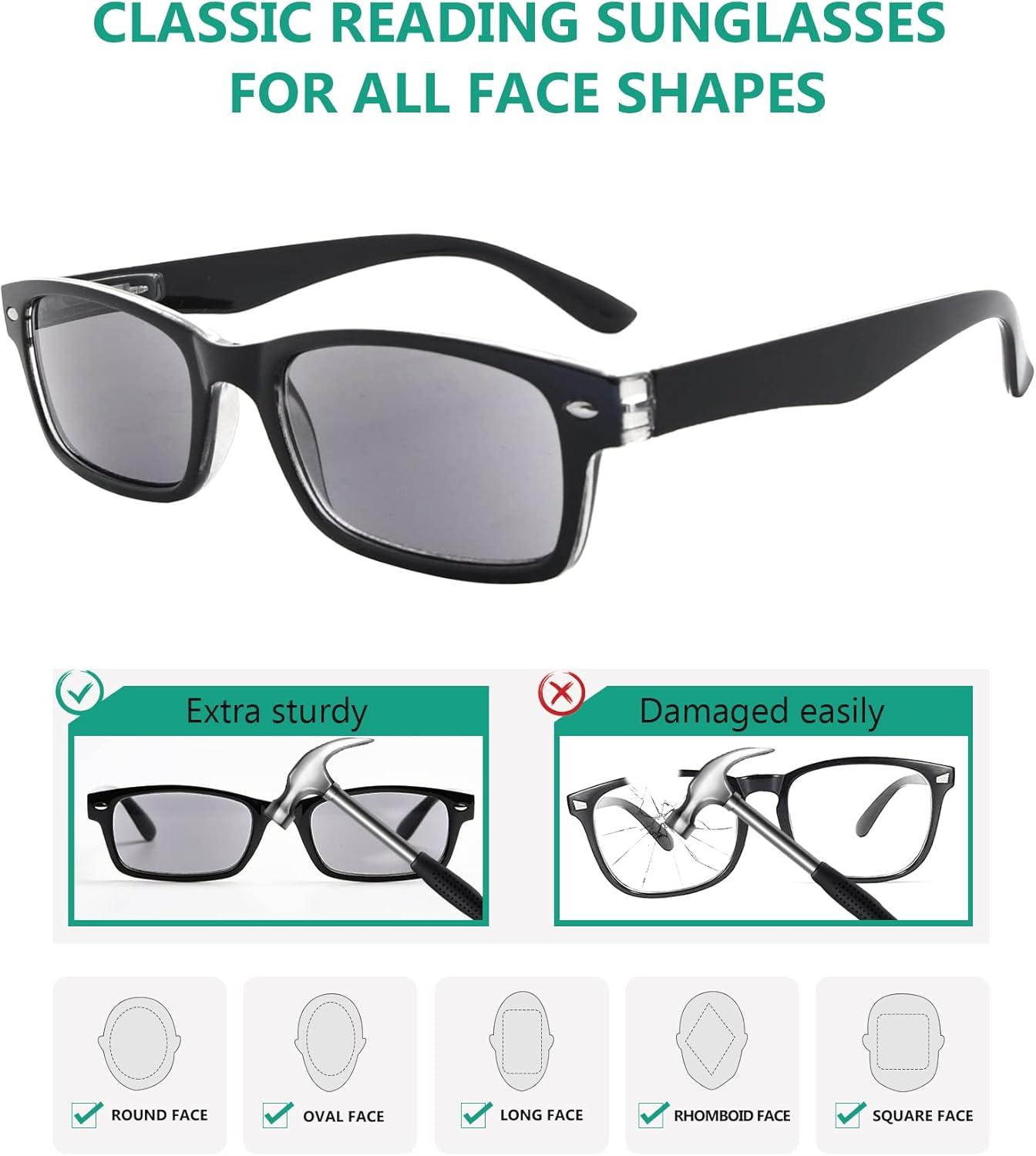 imageEyekepper 5 Pack Blue Light Filter Glasses Classic Computer Reading Glasses Orange Tinted 1255pcs All Grey Lens
