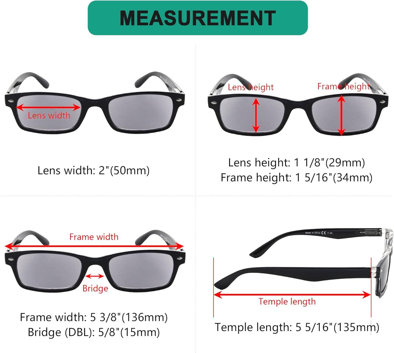 imageEyekepper 5 Pack Blue Light Filter Glasses Classic Computer Reading Glasses Orange Tinted 1255pcs All Grey Lens