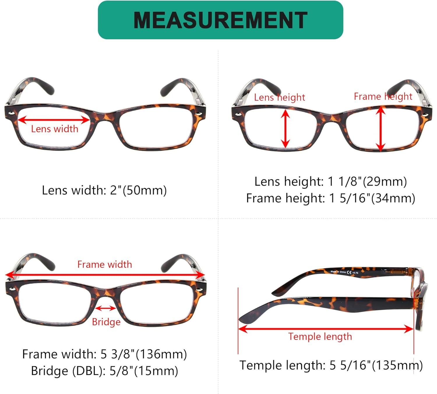 imageEyekepper 5 Pack Blue Light Filter Glasses Classic Computer Reading Glasses Orange Tinted 125Demi 5pc All Clear Lens
