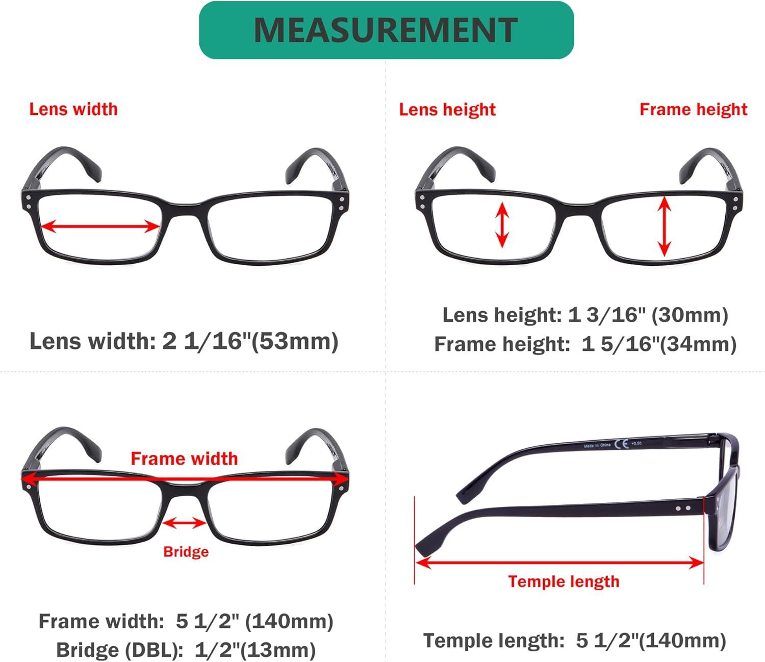 imageEyekepper 5 Pack Blue Light Filter Glasses Classic Rectangular Computer Eyeglasses Amber Tinted 0002tortoise2black