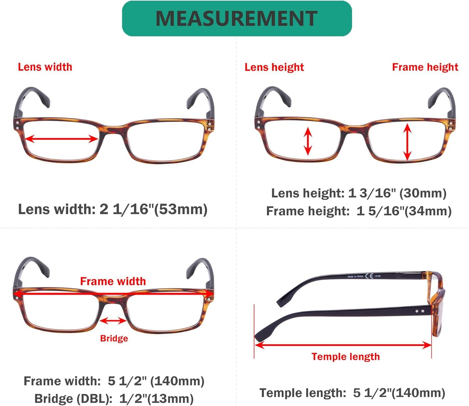 imageEyekepper 5 Pack Blue Light Filter Glasses Classic Rectangular Computer Eyeglasses Amber Tinted 0004 Pack Amber