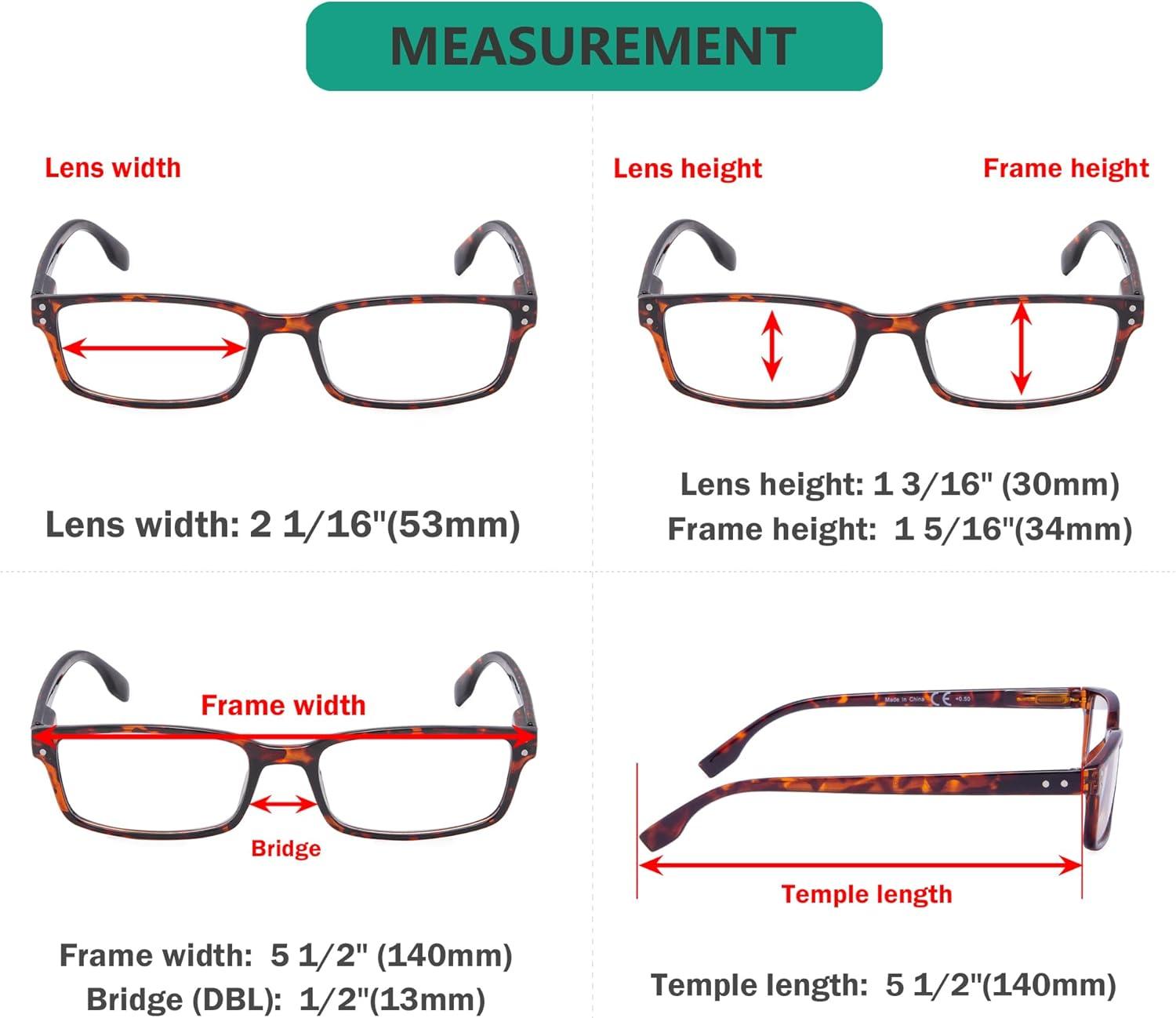 imageEyekepper 5 Pack Blue Light Filter Glasses Classic Rectangular Computer Eyeglasses Amber Tinted 0004 Pack Tortoise