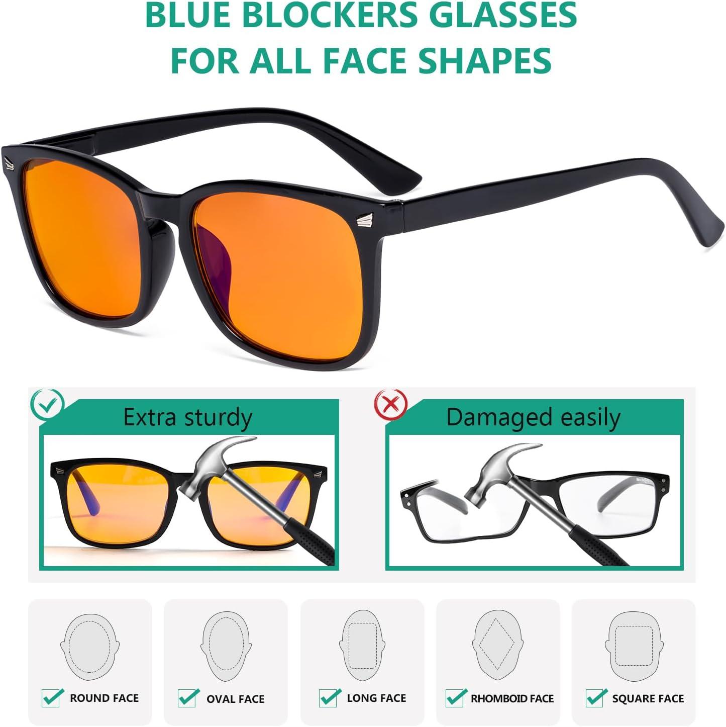 imageEyekepper 5 Pack Computer Glasses Digital Eye Strain Prevention Blue Light Filter Reading Glasses Amber Tinted 00010 Pack Mixdsrt1801