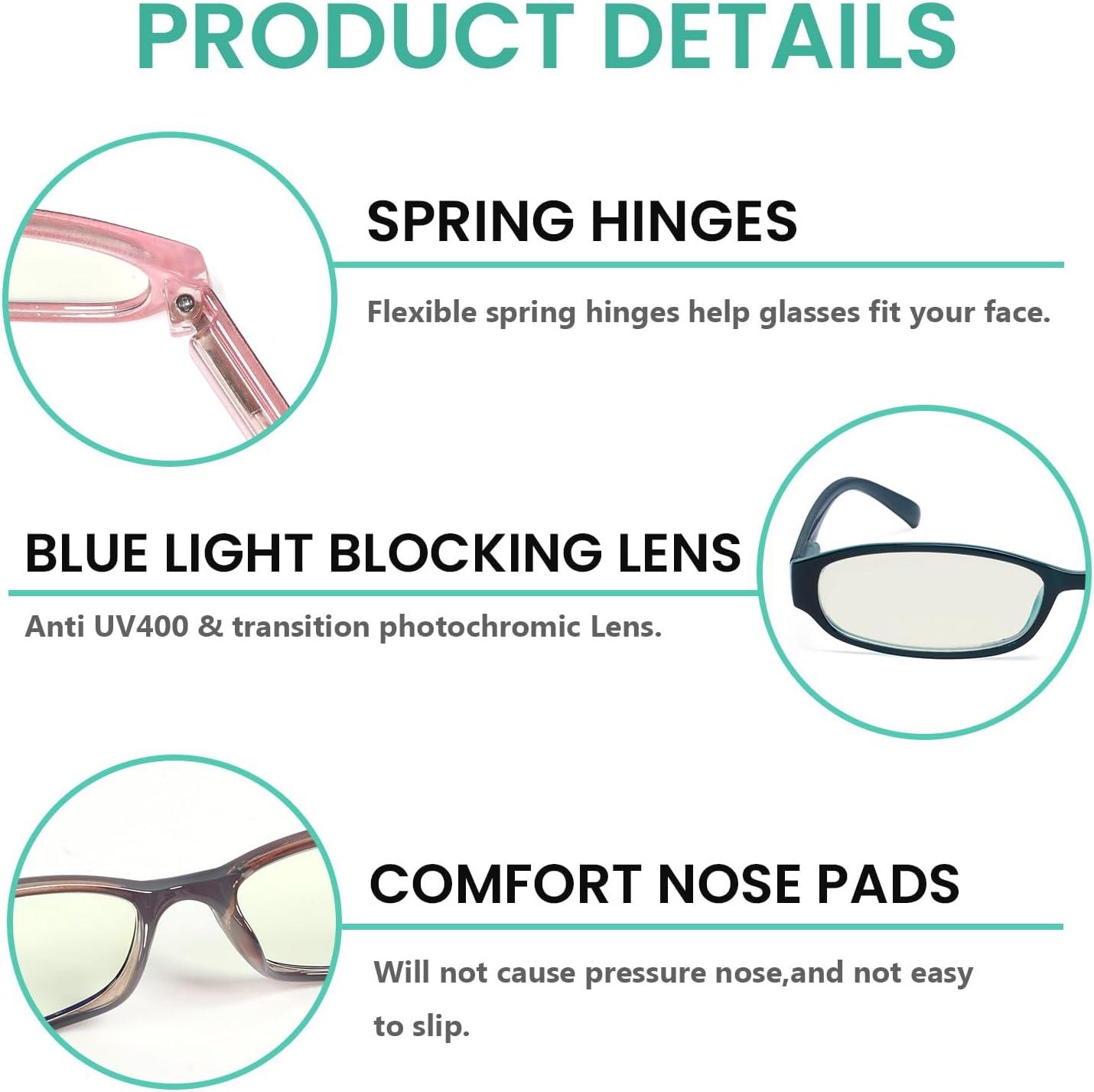 imageEyekepper 5 Pack Computer Glasses Digital Eye Strain Prevention Blue Light Filter Reading Glasses Orange Tinted 00010 Pack Mix  Uvr9104k