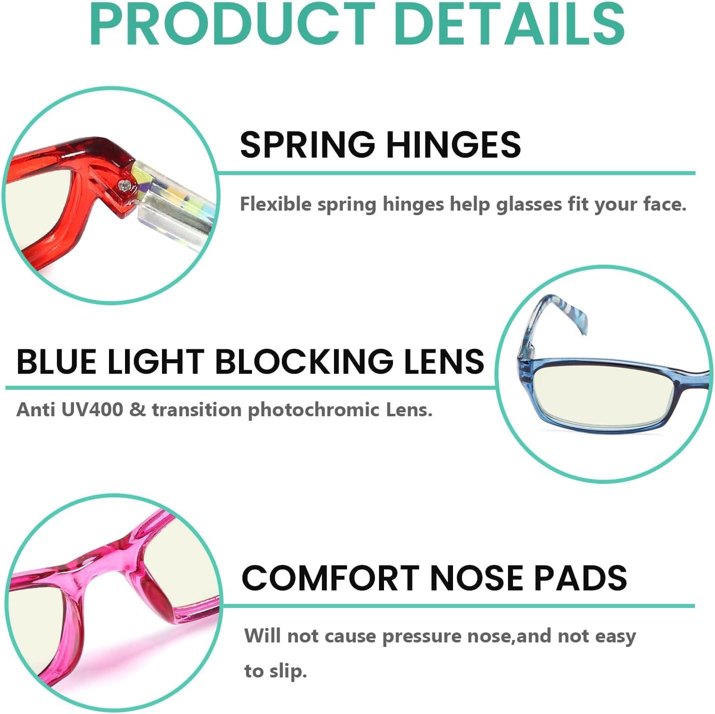 imageEyekepper 5 Pack Computer Glasses Digital Eye Strain Prevention Blue Light Filter Reading Glasses Orange Tinted 00010 Pack Mix  Uvrt1803