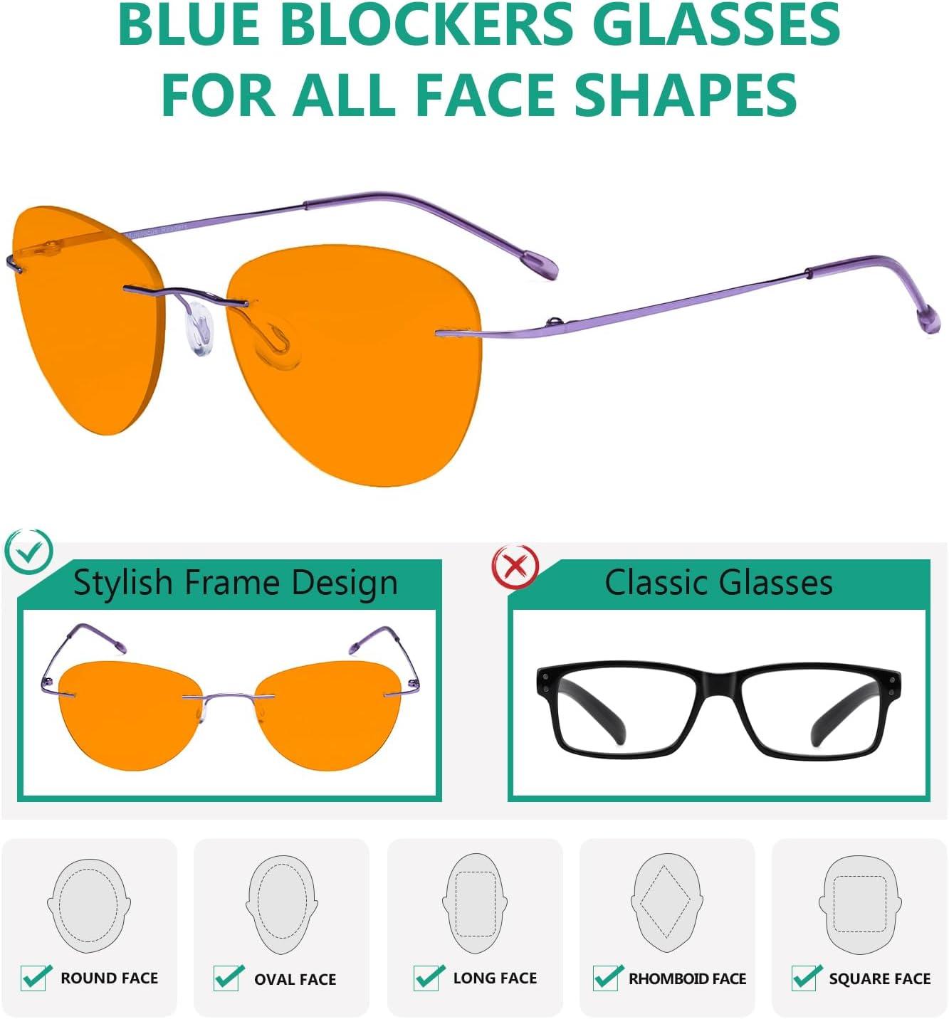 imageEyekepper 5 Pack Computer Glasses Digital Eye Strain Prevention Blue Light Filter Reading Glasses Orange Tinted 00010 Pack Mixdswk9901b