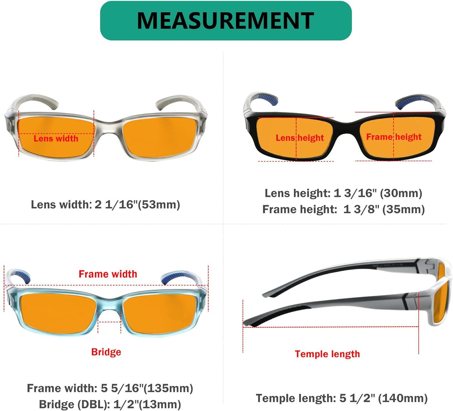 imageEyekepper 5 Pack Computer Glasses Digital Eye Strain Prevention Blue Light Filter Reading Glasses Orange Tinted 00010 Pack Mixdsxm01