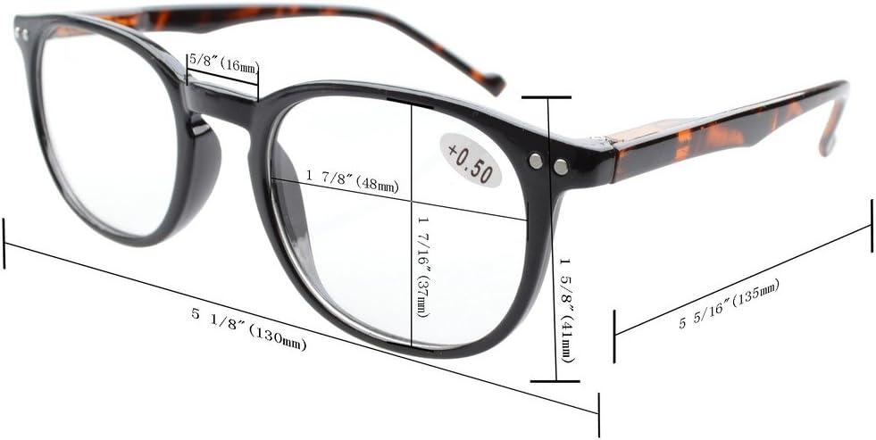 imageEyekepper 5 Pack Retro Design Blue Light Blocking Readers Blue Glare Filter Computer Reading Glasses Amber Tinted 1505 Pairs Mix