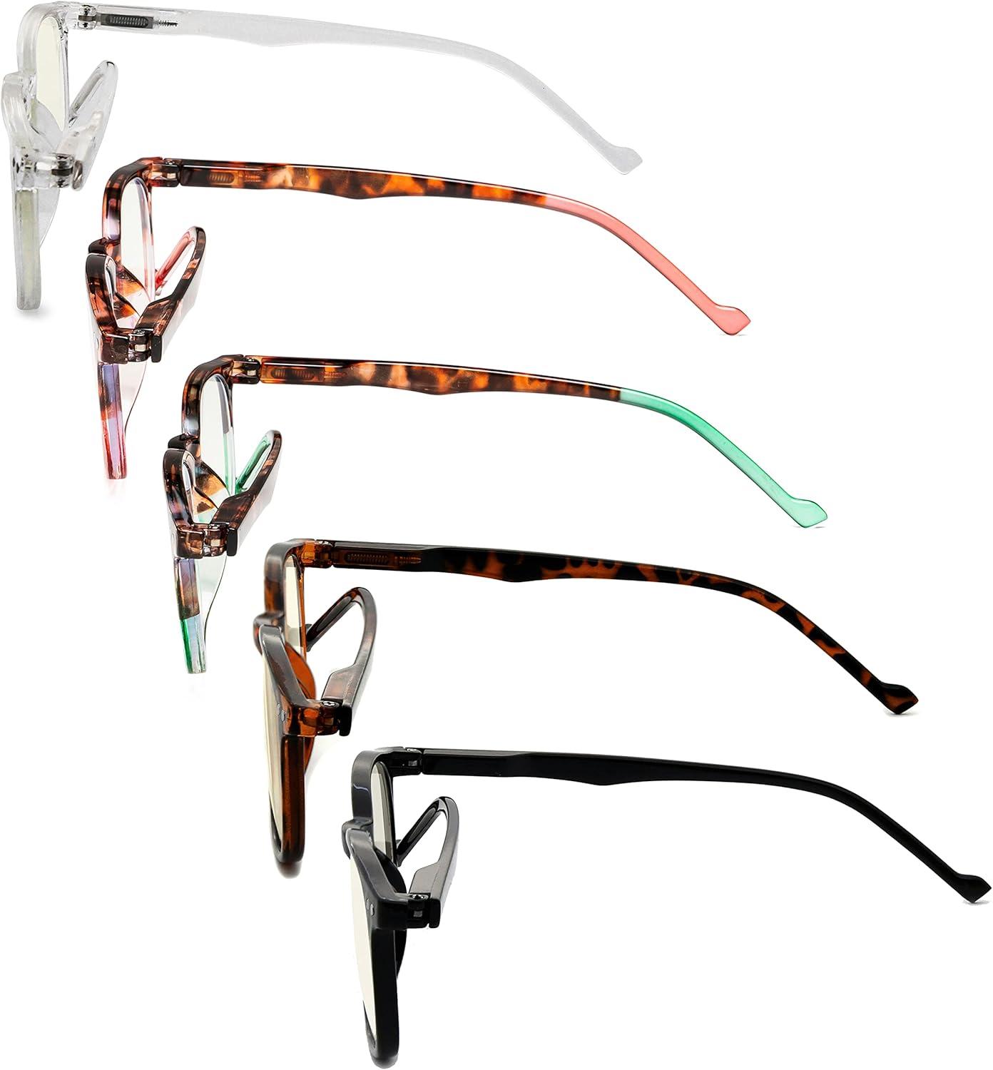 imageEyekepper 5 Pack Retro Design Blue Light Blocking Readers Blue Glare Filter Computer Reading Glasses Amber Tinted 150Blue Light Blockingb405 Pairs