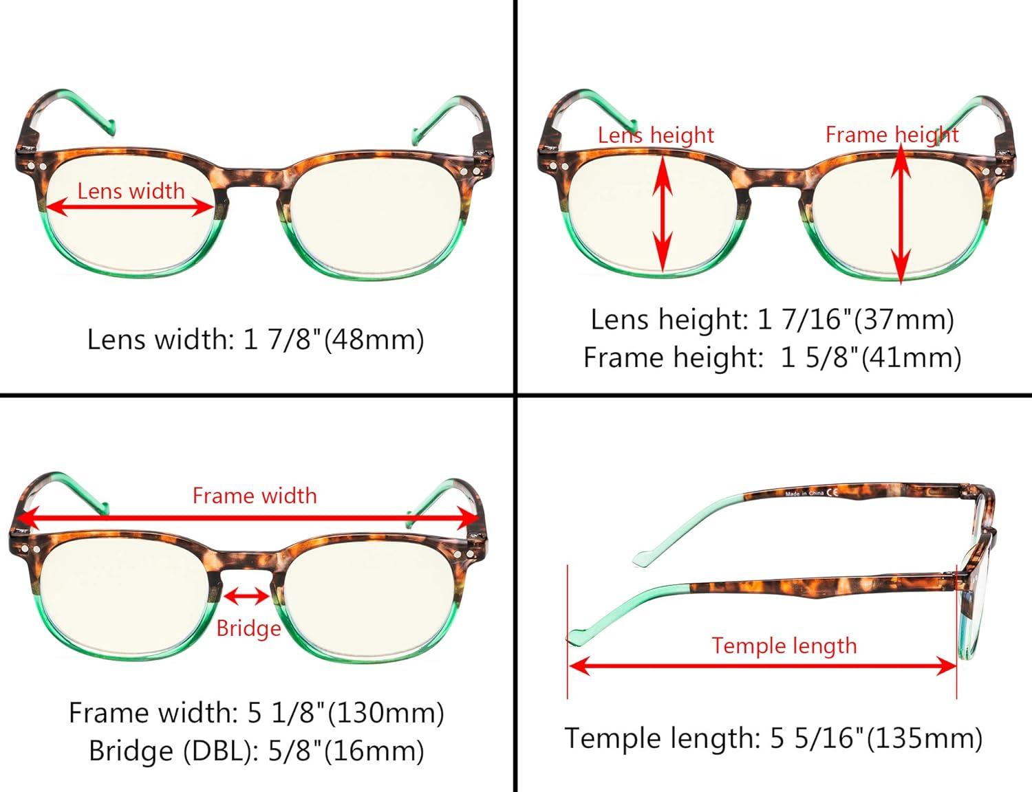 imageEyekepper 5 Pack Retro Design Blue Light Blocking Readers Blue Glare Filter Computer Reading Glasses Amber Tinted 150Blue Light Blockingb405 Pairs