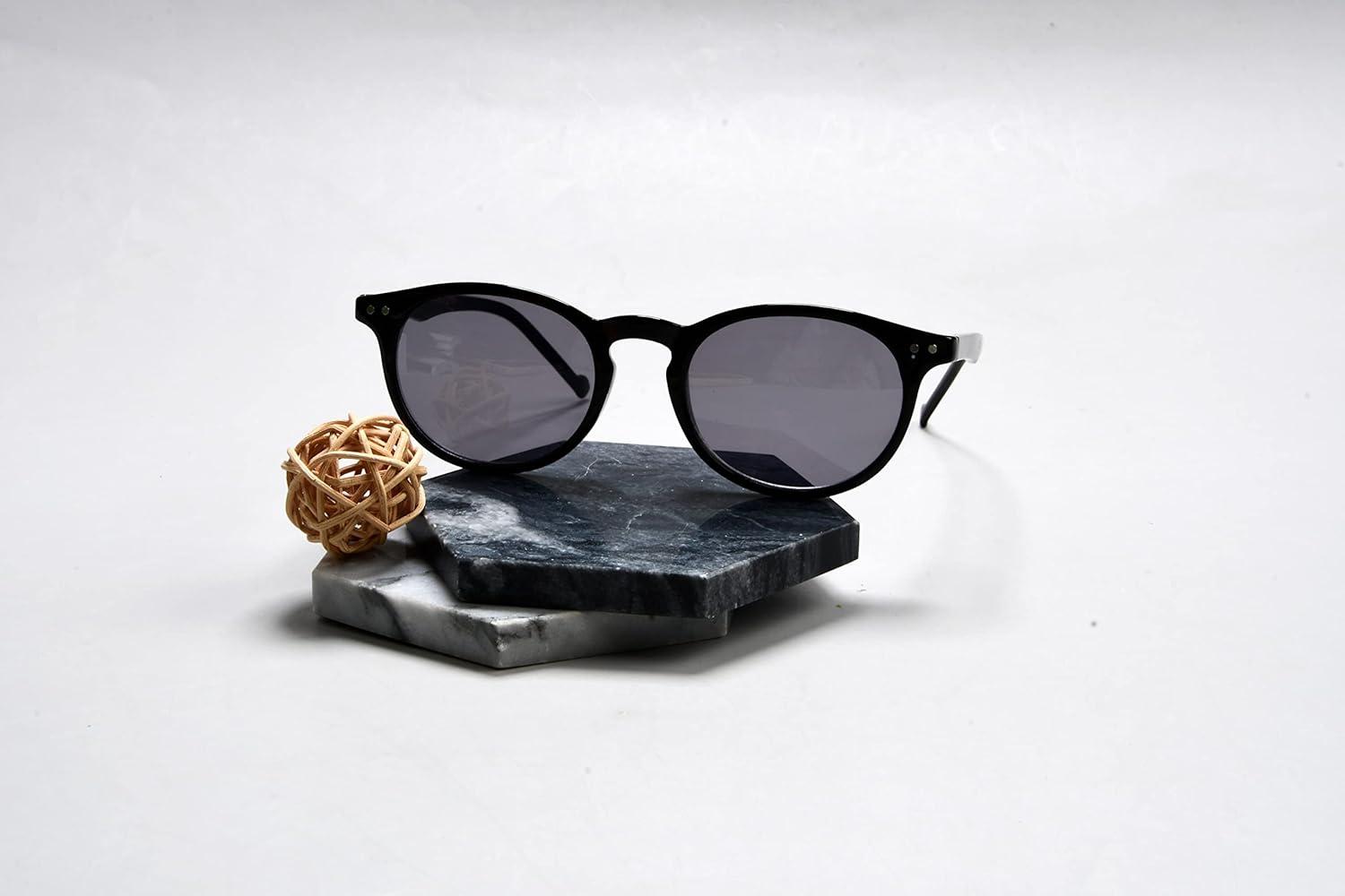 imageEyekepper 5Pack Oval Round Spring Hinges Eyeglasses Includes Sunglasses5pcs All Grey Lens