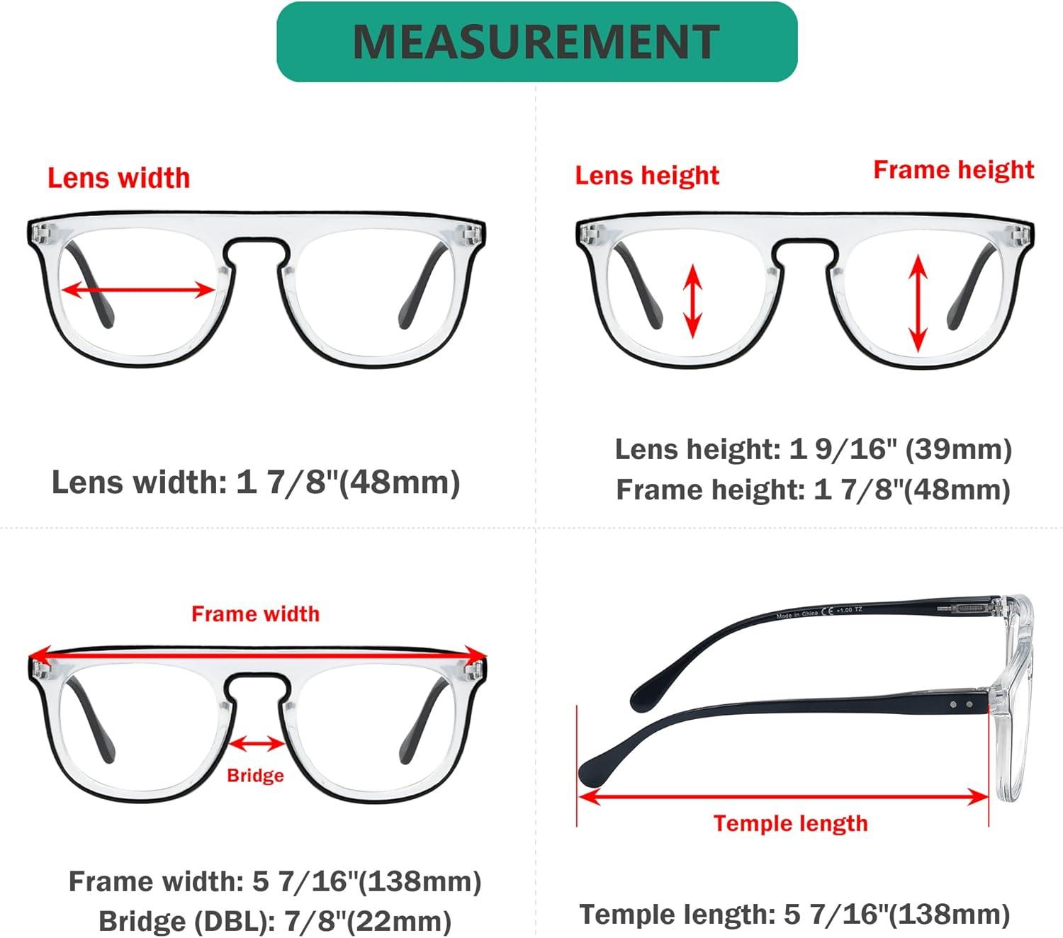 imageEyekepper 5pack Reading Glasses Double Color Stylish Readers5 Pack Mix Color