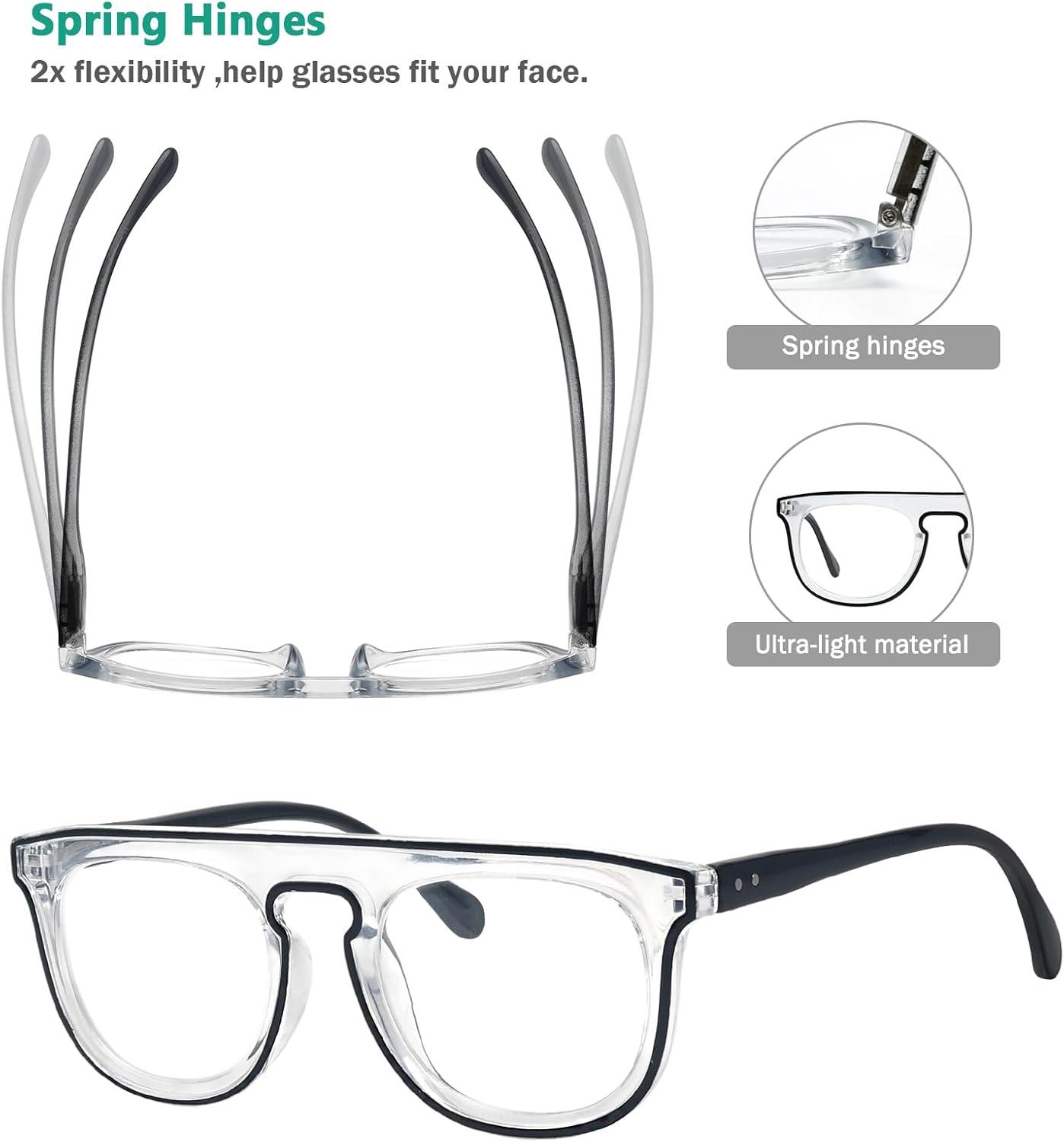 imageEyekepper 5pack Reading Glasses Double Color Stylish Readers5 Pack Mix Color