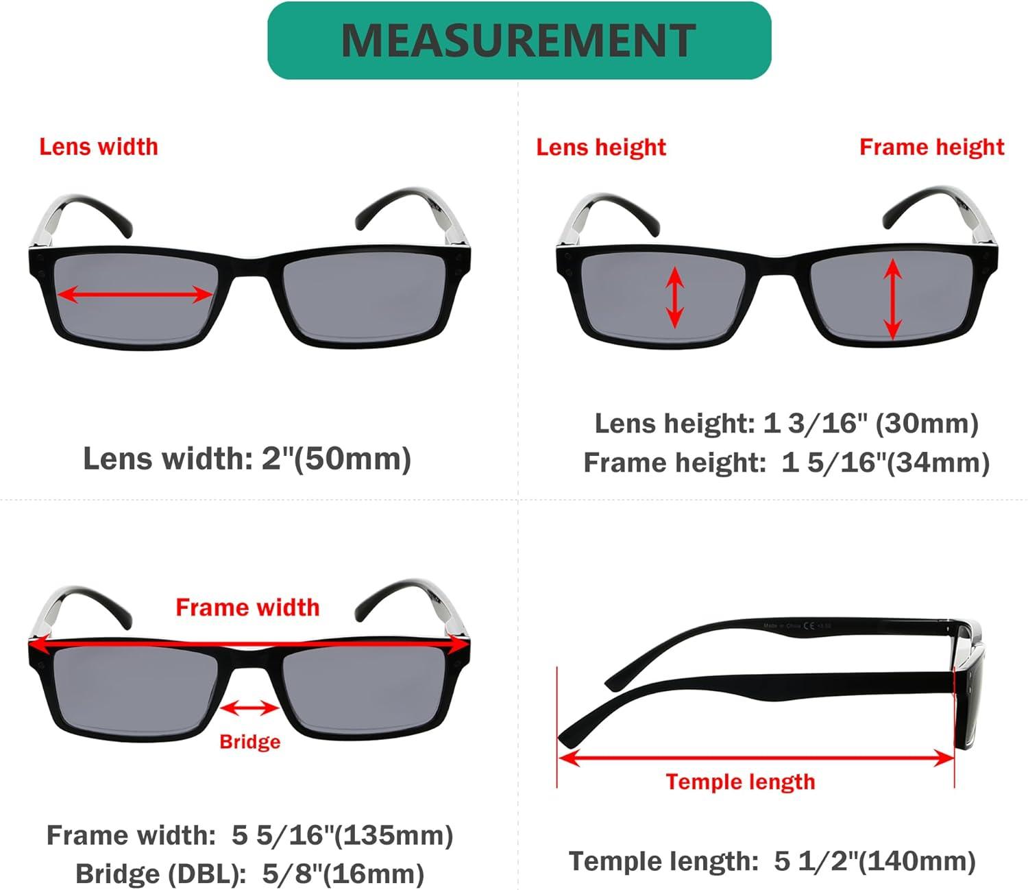 imageEyekepper Spring Hinge 5pack Retro Style Reading Glasses Sunshine Readers Grey Lens5pcs All Grey Lens