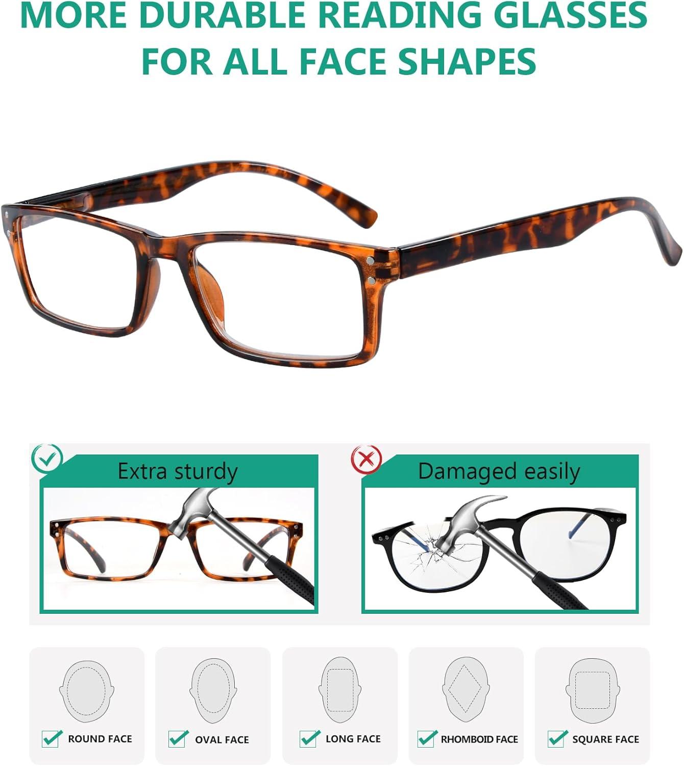 imageEyekepper Spring Hinge 5pack Retro Style Reading Glasses Sunshine Readers Grey LensBlack Arm5pcs All Clear Lens