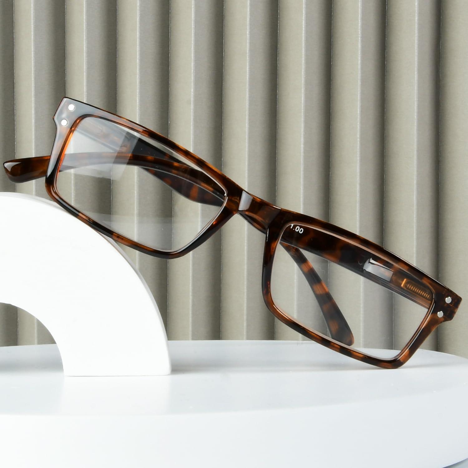 imageEyekepper Spring Hinge 5pack Retro Style Reading Glasses Sunshine Readers Grey LensBlack Arm5pcs All Clear Lens