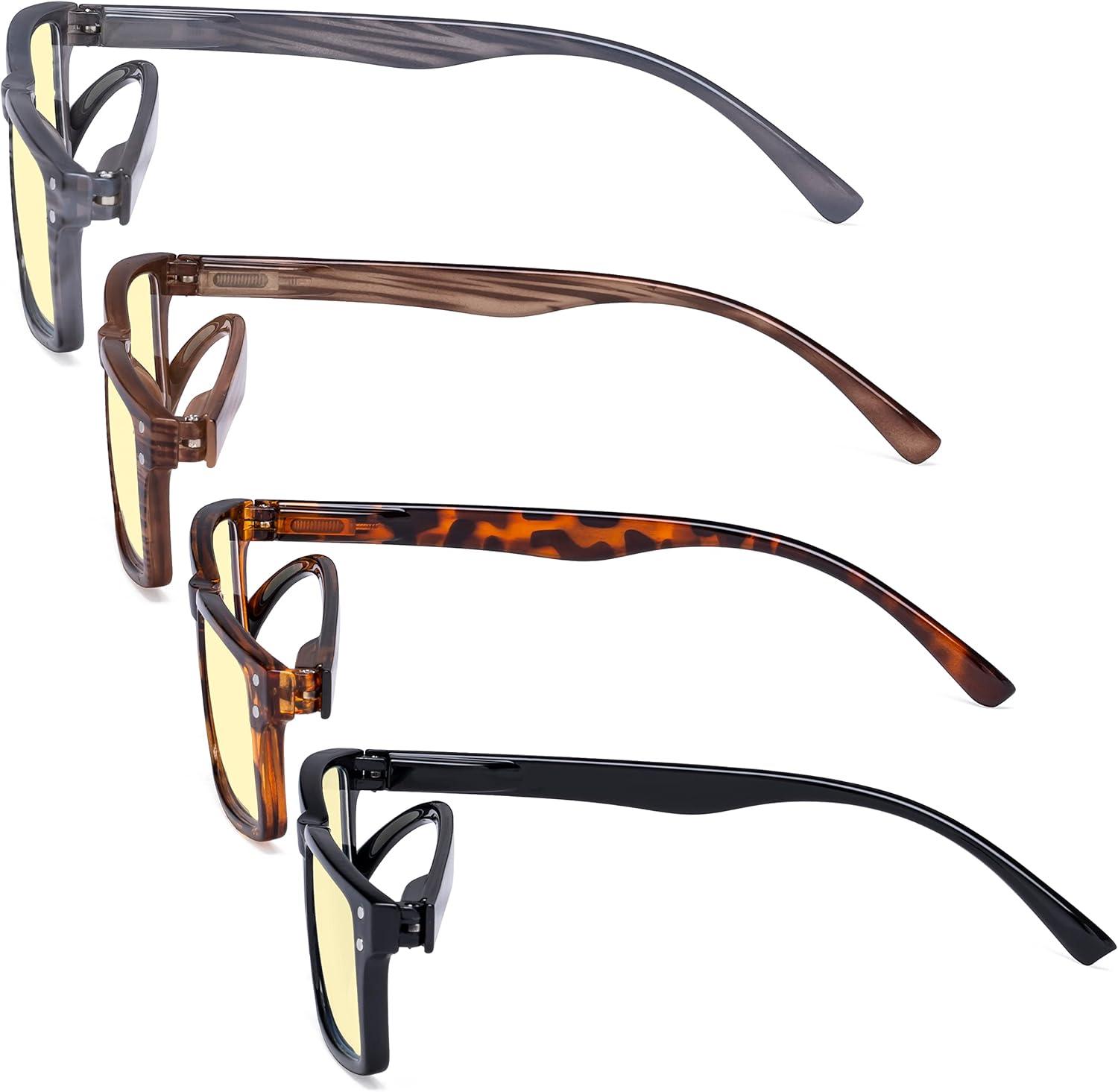 imageEyekepper Spring Hinge 5pack Retro Style Reading Glasses Sunshine Readers Grey LensBlue Light Blockingb604 Pairs