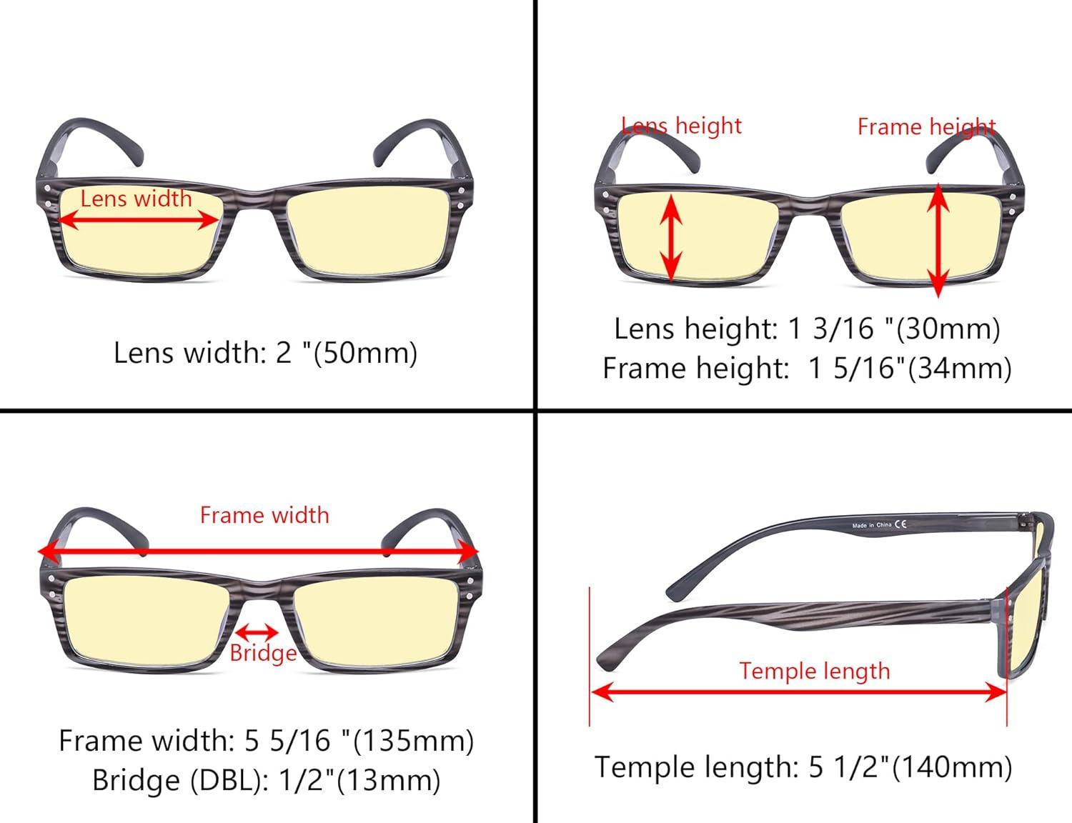 imageEyekepper Spring Hinge 5pack Retro Style Reading Glasses Sunshine Readers Grey LensBlue Light Blockingb604 Pairs
