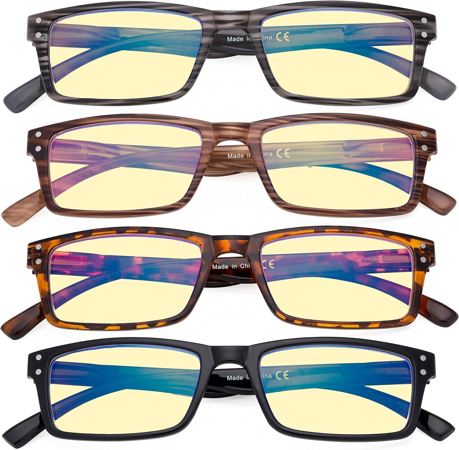 imageEyekepper Spring Hinge 5pack Retro Style Reading Glasses Sunshine Readers Grey LensBlue Light Blockingb604 Pairs