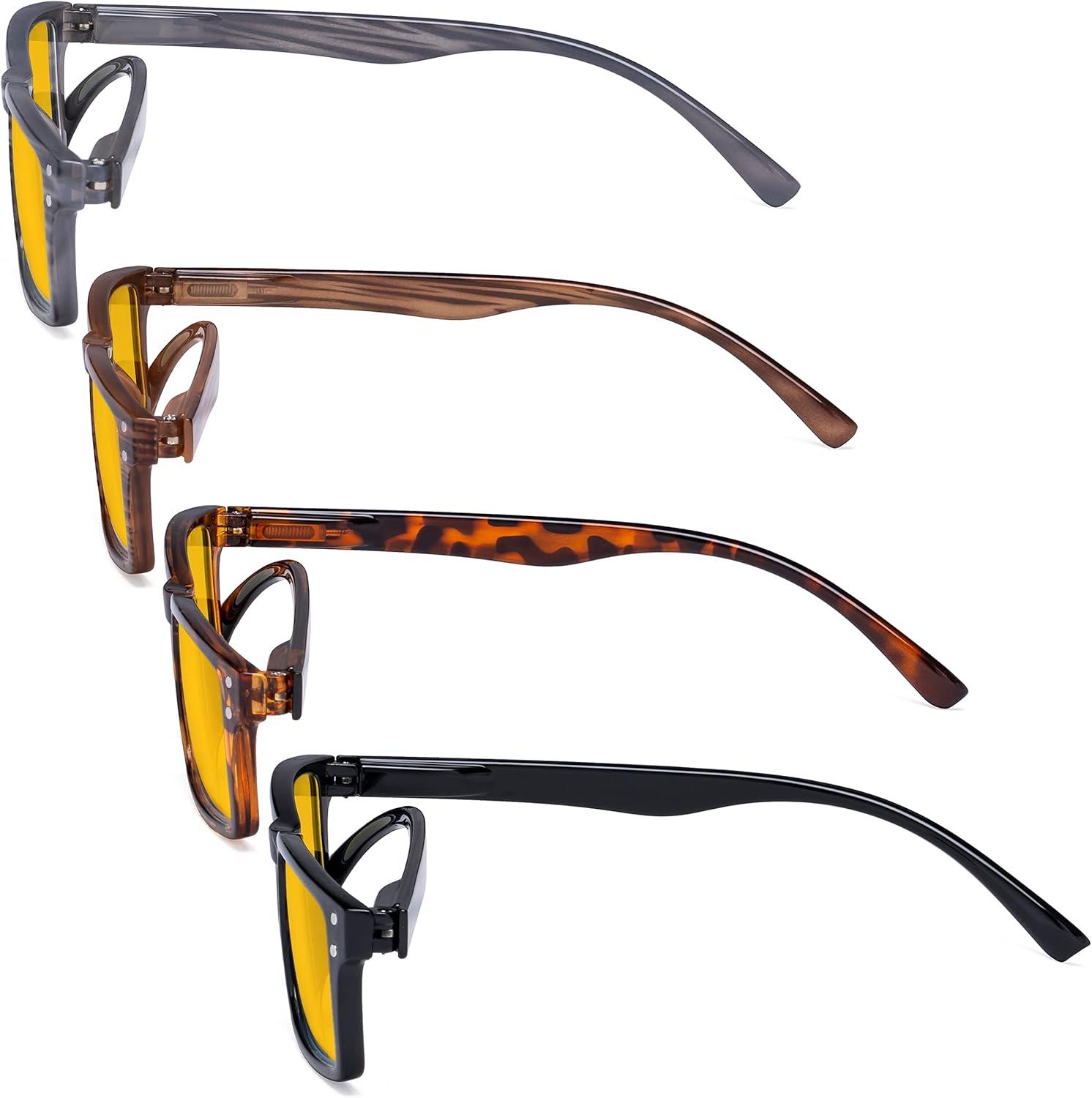 imageEyekepper Spring Hinge 5pack Retro Style Reading Glasses Sunshine Readers Grey LensBlue Light Blockingb904 Pairs