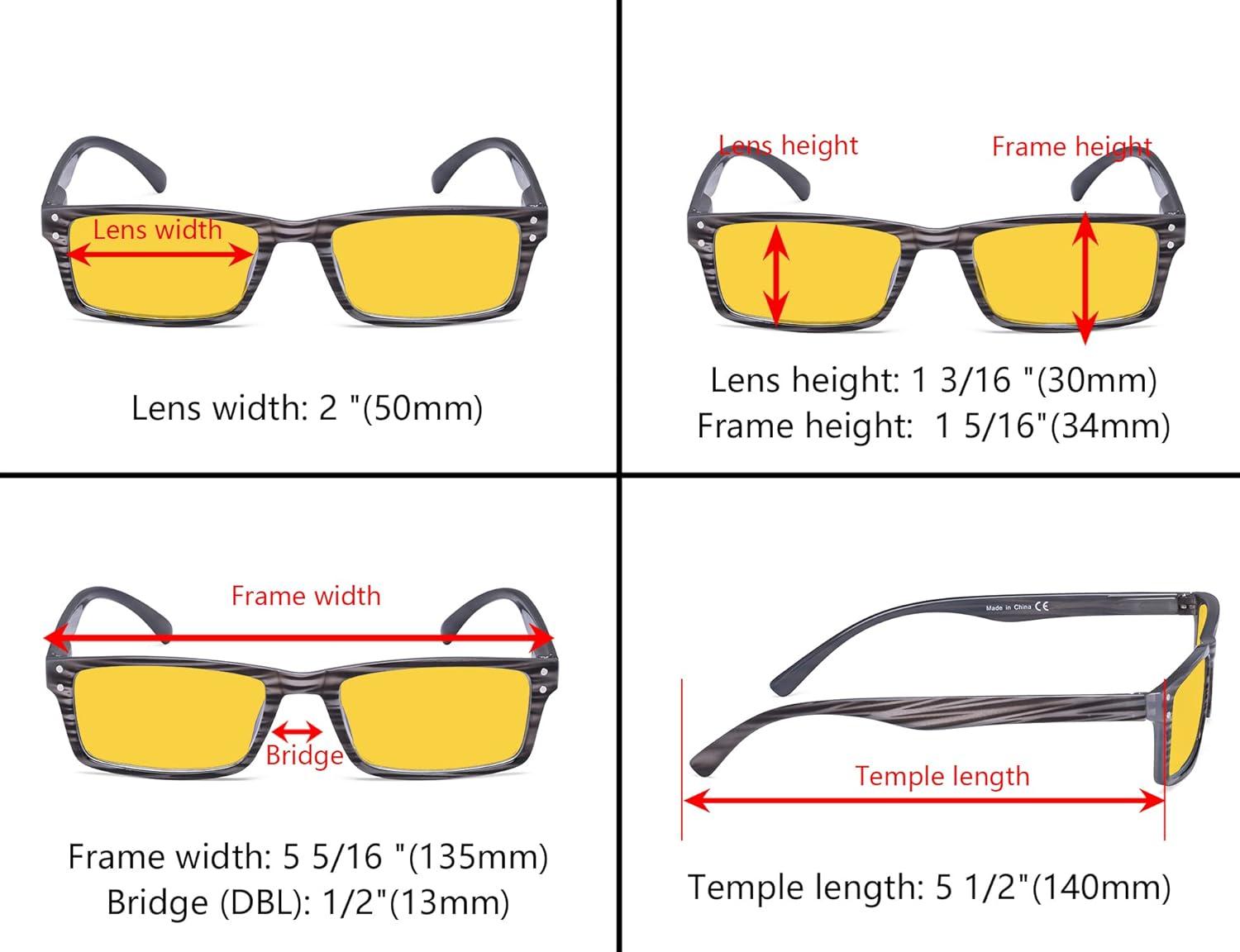 imageEyekepper Spring Hinge 5pack Retro Style Reading Glasses Sunshine Readers Grey LensBlue Light Blockingb904 Pairs