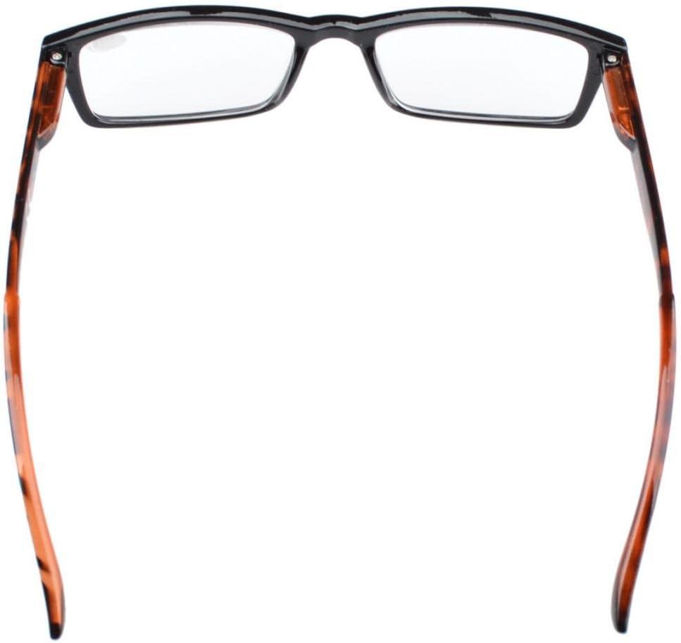 imageEyekepper Spring Hinge 5pack Retro Style Reading Glasses Sunshine Readers Grey LensDemi Arm5pcs All Clear Lens