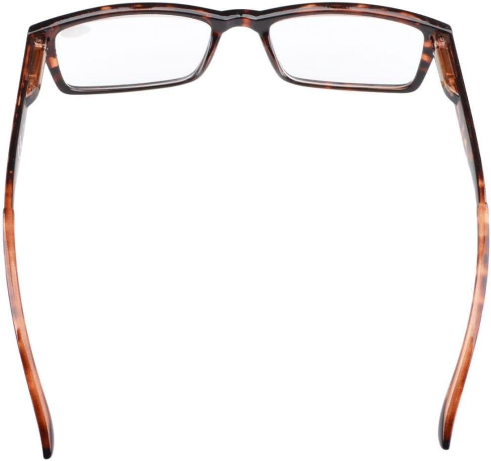 imageEyekepper Spring Hinge 5pack Retro Style Reading Glasses Sunshine Readers Grey LensDemi5pcs All Clear Lens