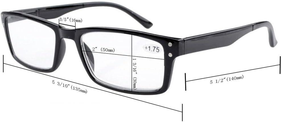 imageEyekepper Spring Hinge 5pack Retro Style Reading Glasses Sunshine Readers Grey LensRectangle 5 Pcs Mix