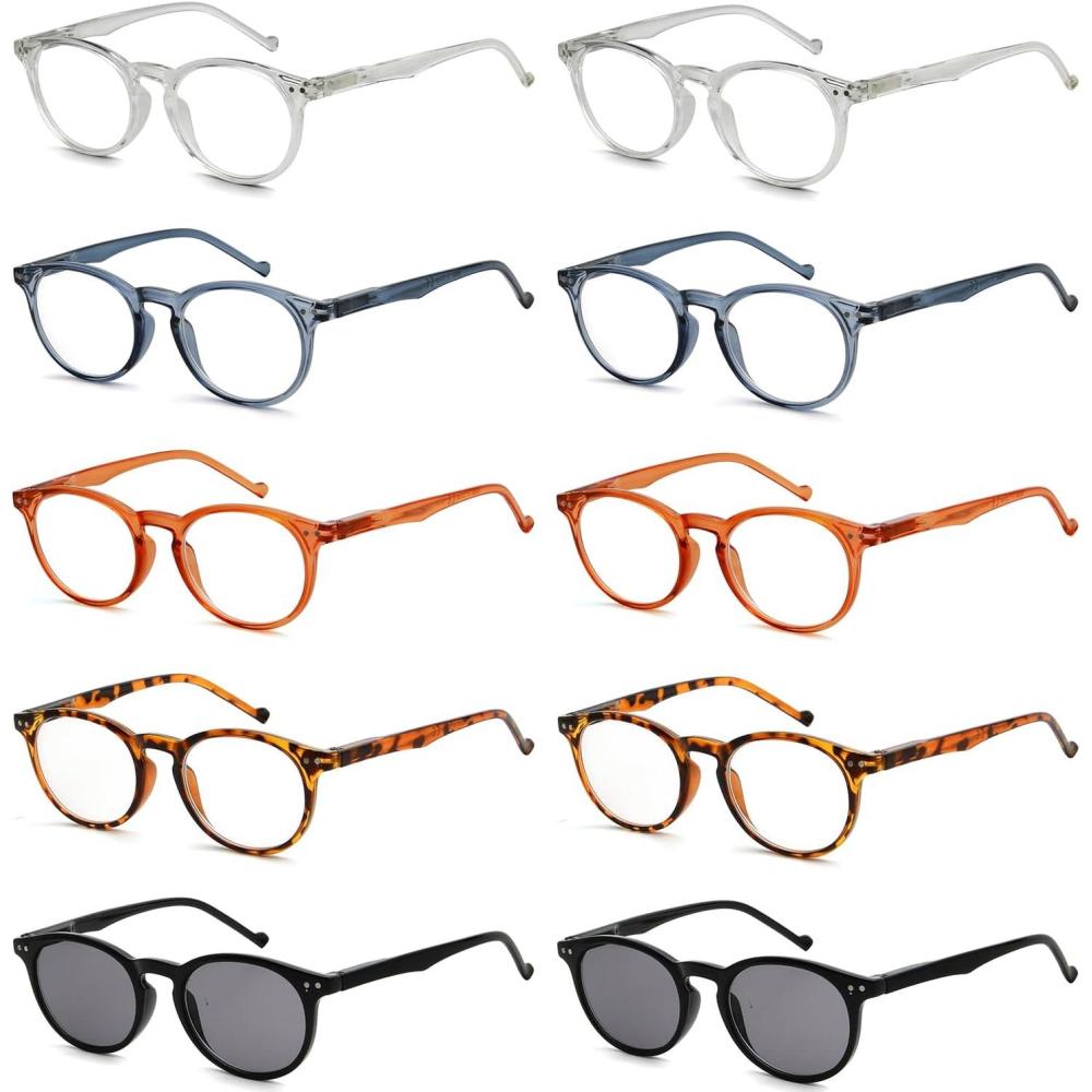 imageEyekepper 4pack Reading Glasses Blue Light Blocking for Women Amber Tinted 15010 Pack Mix  R071