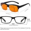 imageEyekepper 100 Blue Light ReductionHuge Fitover AntiBlue Blocking Computer Eyeglasses with Extra Amber Lenses Tortoise1801black100 Blue Light Blocking