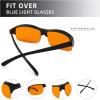 imageEyekepper 100 Blue Light ReductionHuge Fitover AntiBlue Blocking Computer Eyeglasses with Extra Amber Lenses Tortoise1801black100 Blue Light Blocking
