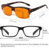 imageEyekepper 100 Blue Light ReductionHuge Fitover AntiBlue Blocking Computer Eyeglasses with Extra Amber Lenses Tortoise1801tortoise100 Blue Light Blocking
