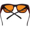 imageEyekepper 100 Blue Light ReductionHuge Fitover AntiBlue Blocking Computer Eyeglasses with Extra Amber Lenses Tortoise1802black Red100 Blue Light Blocking
