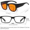 imageEyekepper 100 Blue Light ReductionHuge Fitover AntiBlue Blocking Computer Eyeglasses with Extra Amber Lenses Tortoise1802black100 Blue Light Blocking