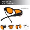 imageEyekepper 100 Blue Light ReductionHuge Fitover AntiBlue Blocking Computer Eyeglasses with Extra Amber Lenses Tortoise1802black100 Blue Light Blocking
