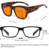 imageEyekepper 100 Blue Light ReductionHuge Fitover AntiBlue Blocking Computer Eyeglasses with Extra Amber Lenses Tortoise1802tortoise100 Blue Light Blocking