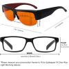 imageEyekepper 100 Blue Light ReductionHuge Fitover AntiBlue Blocking Computer Eyeglasses with Extra Amber Lenses Tortoise1803black Red100 Blue Light Blocking